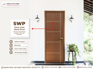 Pintu Solid Wood Panel Tipe Router Untuk Rumah Tinggal