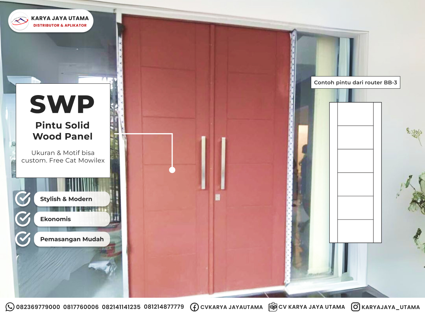 Pintu SWP: Keindahan dan Kekuatan Bahan Kayu Solid