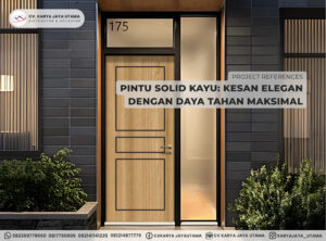 pintu solid wood panel untuk pintu utama hunian