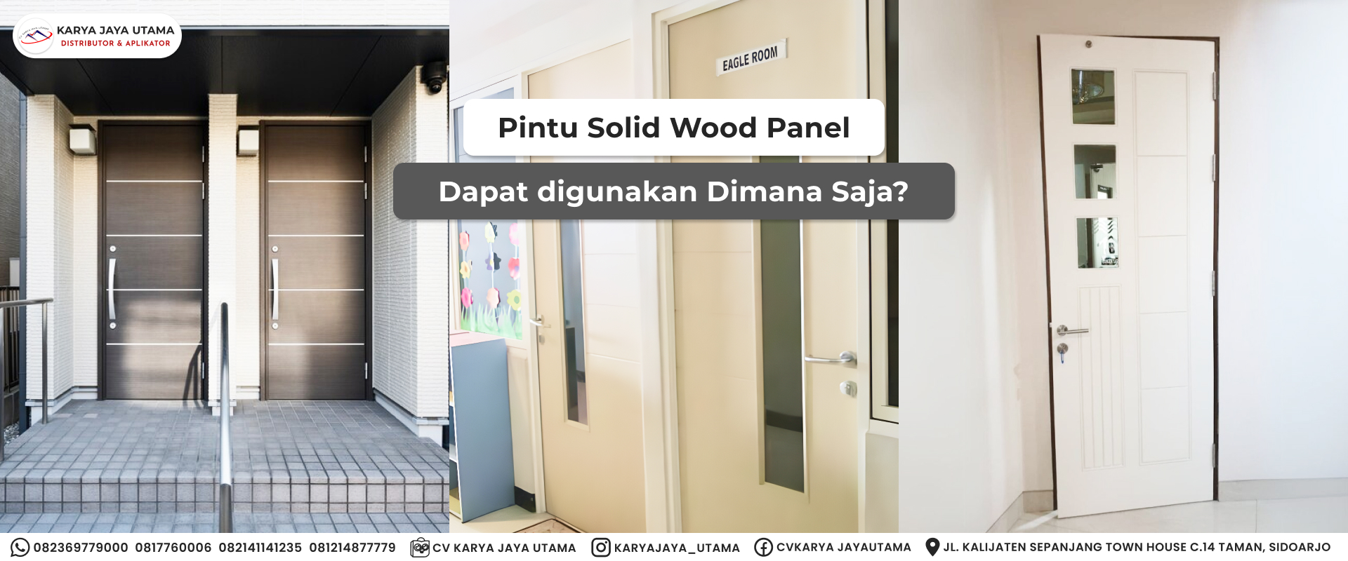 Pintu Solid Wood Panel Dapat Digunakan Dimana Saja?