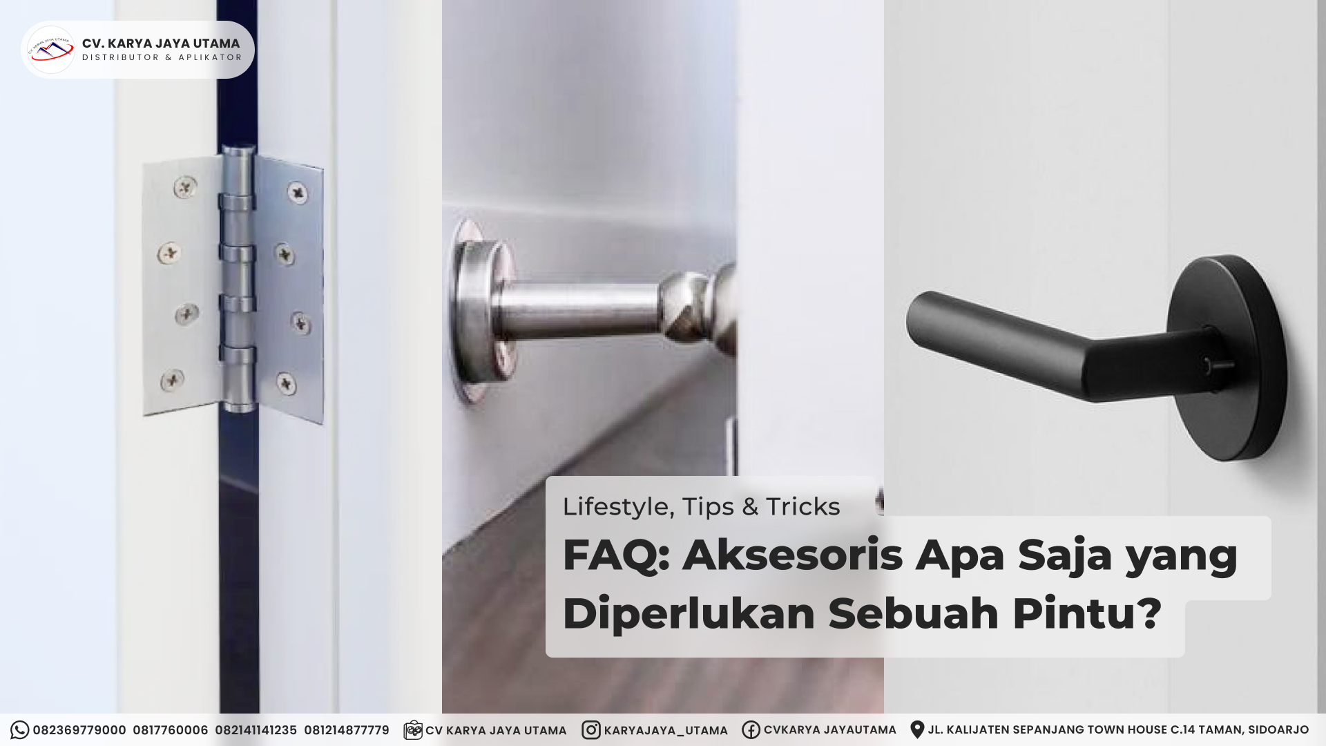 aksesoris yang dibutuhkan untuk pintu